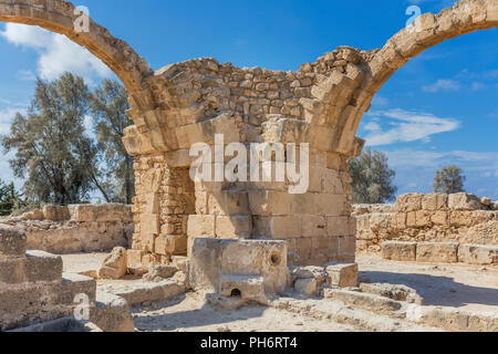 Saranda Kolones byzantinische Festung, Paphos, Zypern Stockfoto