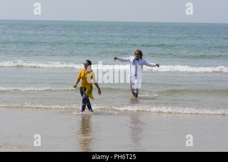 Goa, Indien - 8. Juli 2018 - Bollywood Schauspieler am Strand von Palolem - Goa Stockfoto