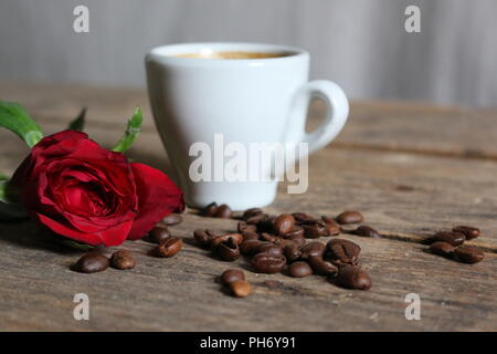 Kaffeebohne Mischungen durch Stimmung evoziert Styling erfasst Stockfoto