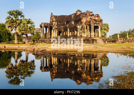 Reflexion in Angkor Wat Stockfoto