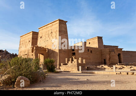 Tempel der Isis auf der Insel Agilika Stockfoto