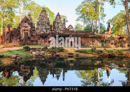 Banteay Srei Tempel in Angkor Wat Stockfoto