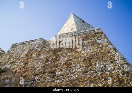 Penyscola Aussicht, schöne Stadt Valencia in Spanien Stockfoto