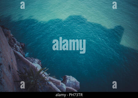 Sommer, Penyscola Dorfansichten von der Burg, Provinz Valencia, Spanien Stockfoto