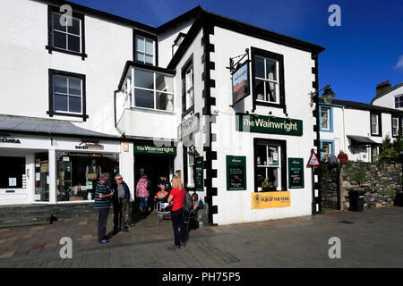 Die Wainwright Pub, Keswick, Lake District National Park, Grafschaft Cumbria, England, Großbritannien Stockfoto