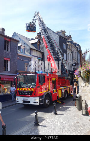 Feuerwehr, honfleur Frankreich Stockfoto