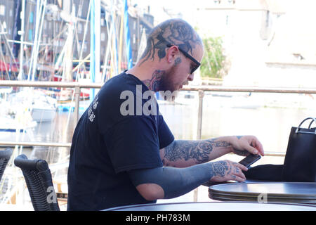 Tattoos in Le havre Frankreich Stockfoto