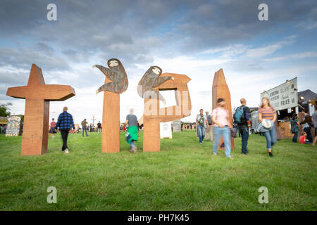 Tollard Royal, UK. 30. August 2018. Ende der Straße Festival am 1. Tag Donnerstag 30.8.18 Quelle: Paul Bevan/Alamy leben Nachrichten Stockfoto