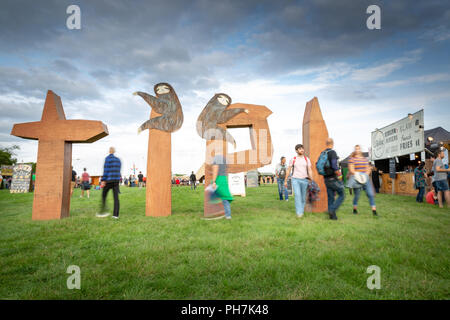 Tollard Royal, UK. 30. August 2018. Ende der Straße Festival am 1. Tag Donnerstag 30.8.18 Quelle: Paul Bevan/Alamy leben Nachrichten Stockfoto