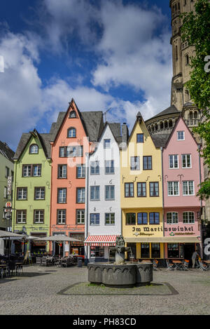 Altbauten, Fischmarkt, Martinsviertel, Köln, Nordrhein-Westfalen, Deutschland Stockfoto