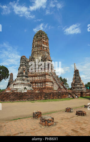 Alte Pagode in watthanaram Tempel in der Provinz Ayutthaya, Thailand. Stockfoto