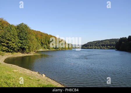 Lingesetalsperre Reservoir, Marienheide, Deutschland Stockfoto