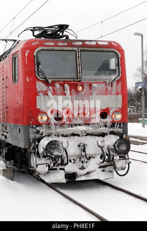 Deutsche Bahn AG - Snowy Zug. Stockfoto