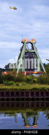 Hubschrauber mit fördergerüst Haus Aden, Bergkamen Stockfoto