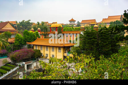 Luftbild des Sangha Fo Guang Shan Kloster in Kaohsiung, Taiwan Stockfoto