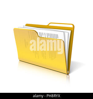 Ordner mit Papieren. Stockfoto