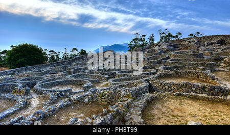 Alte keltische Dorf Castro de Santa Trega, Galizien, Stockfoto