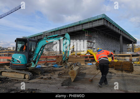 Baustelle, Neue Nationalgalerie, Potsdamer Straße, Mitte, Berlin, Deutschland Stockfoto