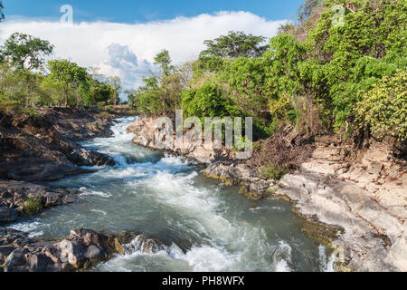 Fluss auf Don Khon Insel, 4000 Inseln, Laos Stockfoto