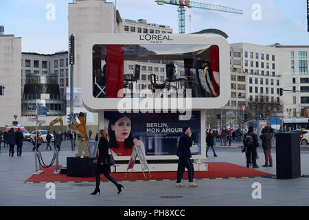 Schminkbox, l'Oreal, Berlinale, Potsdamer Platz, Tiergarten, Mitte, Berlin Stockfoto