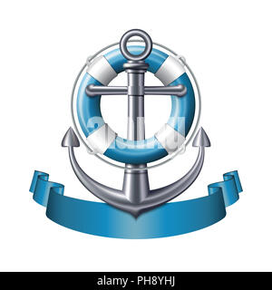 Anker Emblem, Vektor Stockfoto