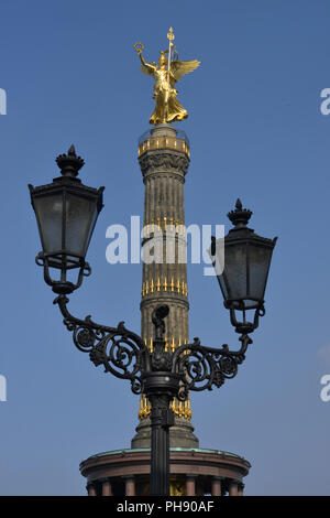 Siegessaeule, großen Stern, Tiergarten, Mitte, Berlin, Deutschland Stockfoto