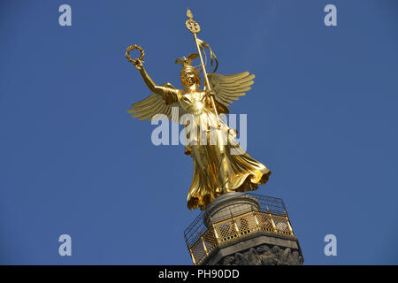 Siegessaeule, großen Stern, Tiergarten, Mitte, Berlin, Deutschland Stockfoto