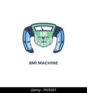 BMI - Body Mass Index - BMI Rechner - Grün und Blau Stock Vektor