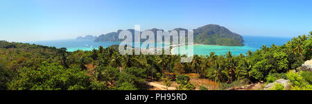 Panorama von phi-phi Island in Thailand Stockfoto