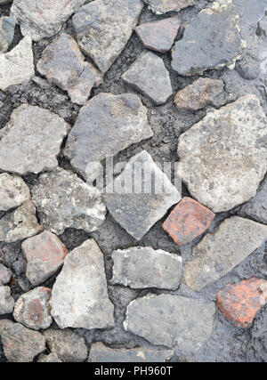 Schmutzige Stein Straße Stockfoto