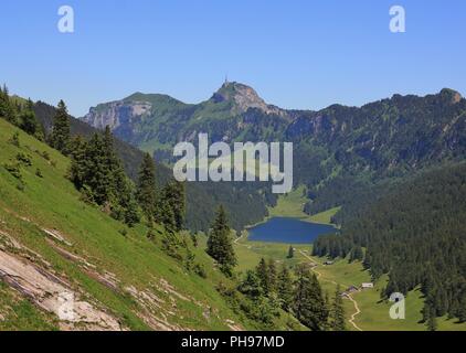 Reiseziel Mt Hoher Kasten und Samtisersee Stockfoto