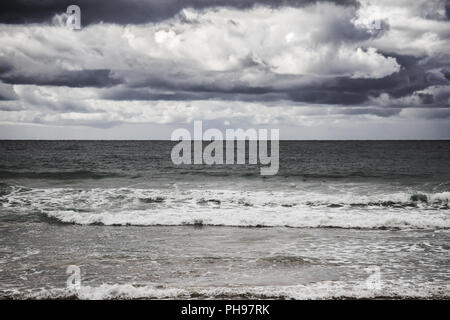 Bewölkten Himmel über Meer in Neuseeland Stockfoto