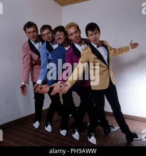 'Spider Murphy Gang', bayerische Band in Berlin bei der ZDF-Hitparade, Deutschland 1985. Der deutschen bayerische Band 'Spider Murphy Gang" bei Germa Stockfoto