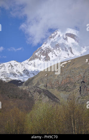 Magic Mount Kazbek im Kaukasus, Georgien Stockfoto