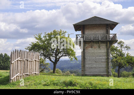 Rekonstruierten Limes - Wachtturm in Lorch, Deutschland Stockfoto