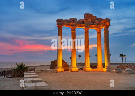 Apollon Tempel, Side, Antalya, Türkei Stockfoto