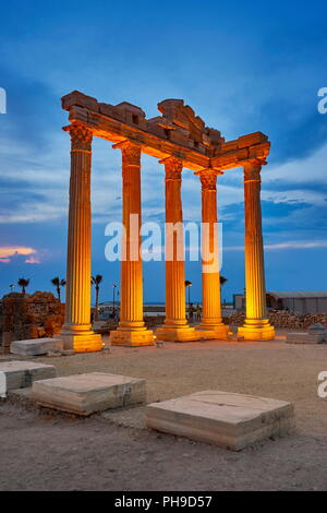 Apollon Tempel, Side, Antalya, Türkei Stockfoto