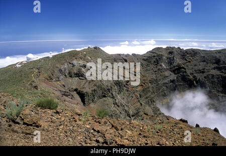 Observatorien auf Roque de Los Muchachos, La Palma Stockfoto