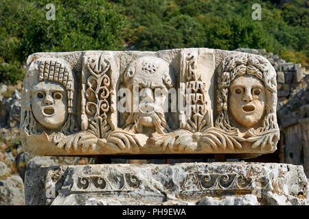 Lykische Felsengräber in Myra (Demre), Türkei Stockfoto