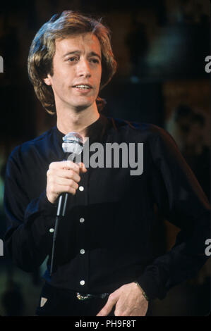 Robin Gibb (Bee Gees) am 21.04.1983 in Bremen. | Verwendung weltweit Stockfoto