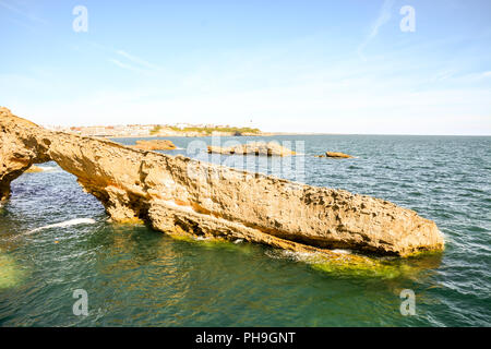 Details und Landschaften der Stadt Biarritz in Frankreich Stockfoto