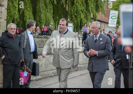 Prinz Charles besucht seinen cousinship, Schloss Langenburg, Deutschland Stockfoto