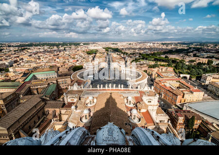 Blick auf St. Peter's Square vom Vatikan, Rom Stockfoto