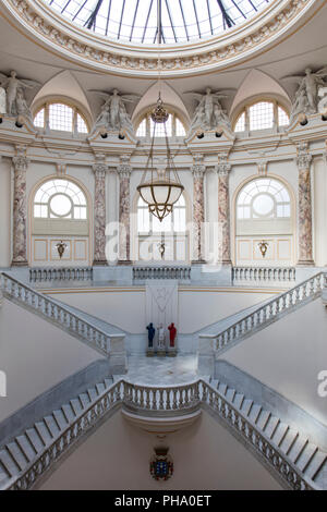 Treppe in der Eingangshalle der Großen Theater, Havanna, Kuba, Karibik, Karibik, Zentral- und Lateinamerika Stockfoto