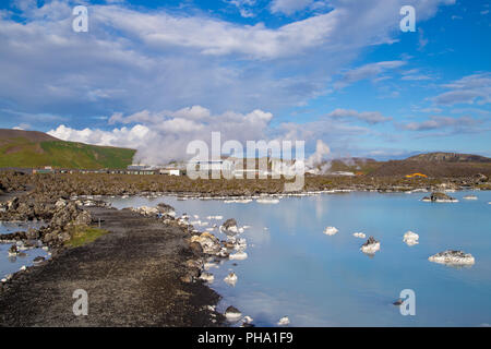 Geothermie-Kraftwerk in Island Stockfoto