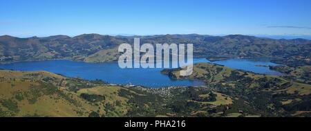 Schöne Landschaft am Ufer Halbinsel, Neuseeland Stockfoto