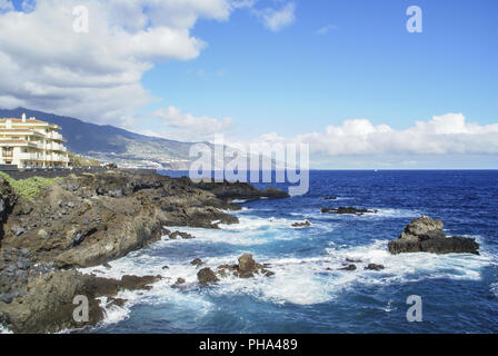 Küste in der Nähe Los Cancajos, La Palma, Kanarische Inseln Stockfoto