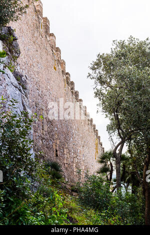 Wände des Castell Capdepera, Mallorca Stockfoto