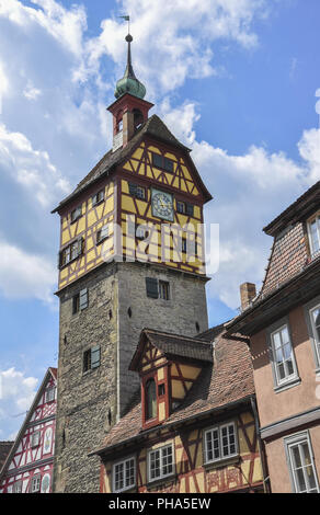 Historischen Turm in Schwäbisch Hall genannt Josenturm, Deutschland Stockfoto