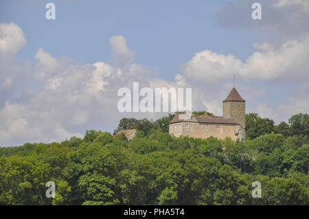 Schloss Hornberg im Jagsttal in der nähe Kirchberg, Deutschland Stockfoto